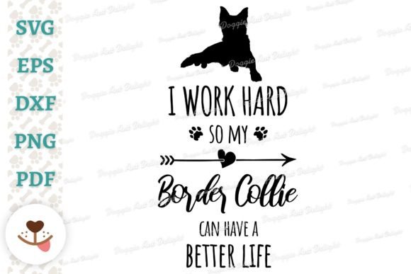 Border Collie Graphic for Crafts and Design