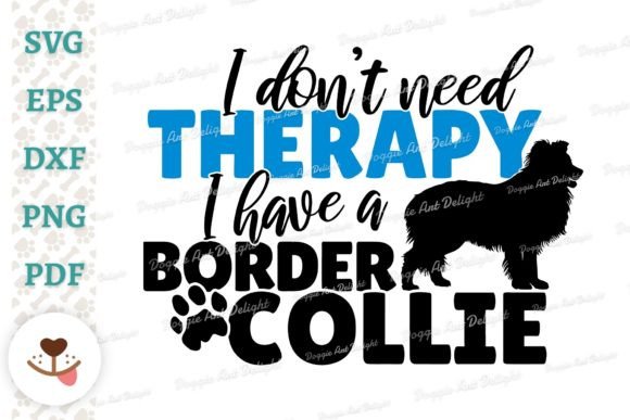 Border Collie Therapy Svg Png