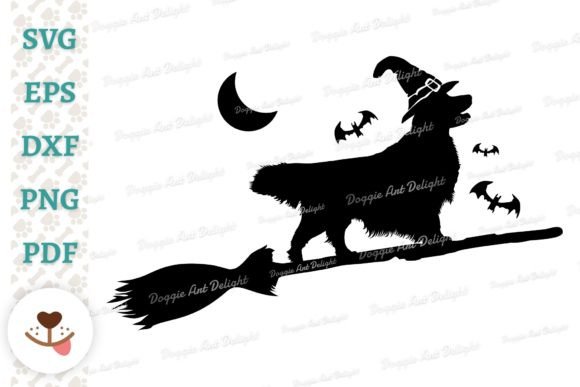 Fun Halloween Golden Retriever Dog Graphics for Crafts