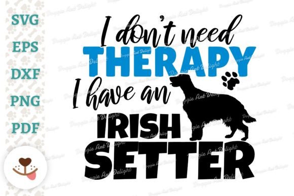 Fun Irish Setter Therapy Svg Graphics for Crafts