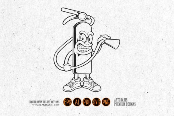 Funny Cool Angry Fire Extinguishers Graphics