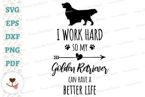 Funny Golden Retriever Dog Owner Graphics for Crafts