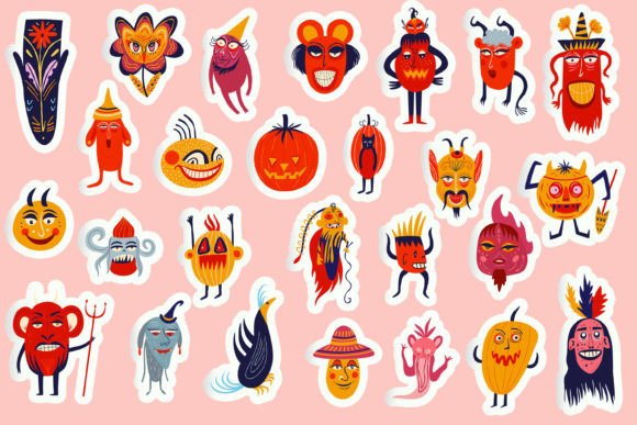 Halloween Characters SVG Bundle for Local Business Graphics