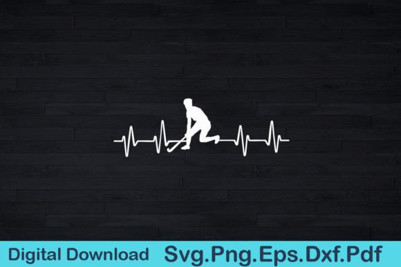 Hockey Heart Svg Gift Vector Design for T-Shirt Graphics