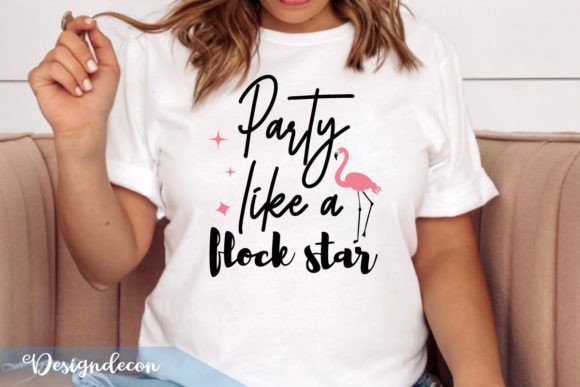Party Like a Flock Star Summer Party SVG for Crafts and Graphics