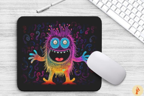 Psychedelic Funny Scary Cute Monster Graphics